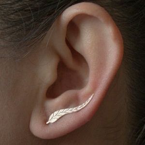 NEW Gold Leaf Earrings